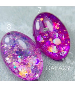 Гель Saga Galaxy glitter №08